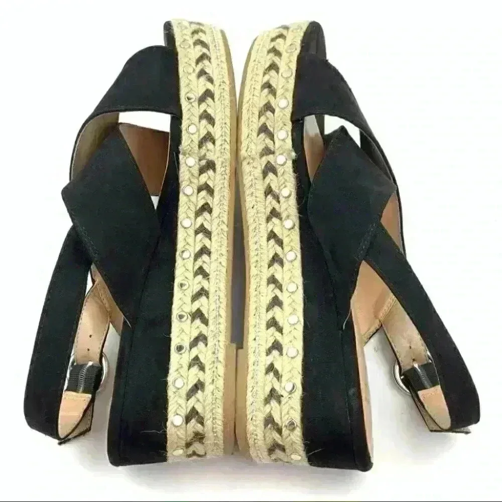 A new day sandals 9.5 black flatforms Espadrilles